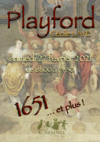 Visioconférence : Playford 1651 ... et plus !