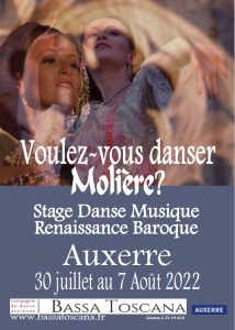 Affiche du stage estival 2022 Voulez-vous danser Molière?