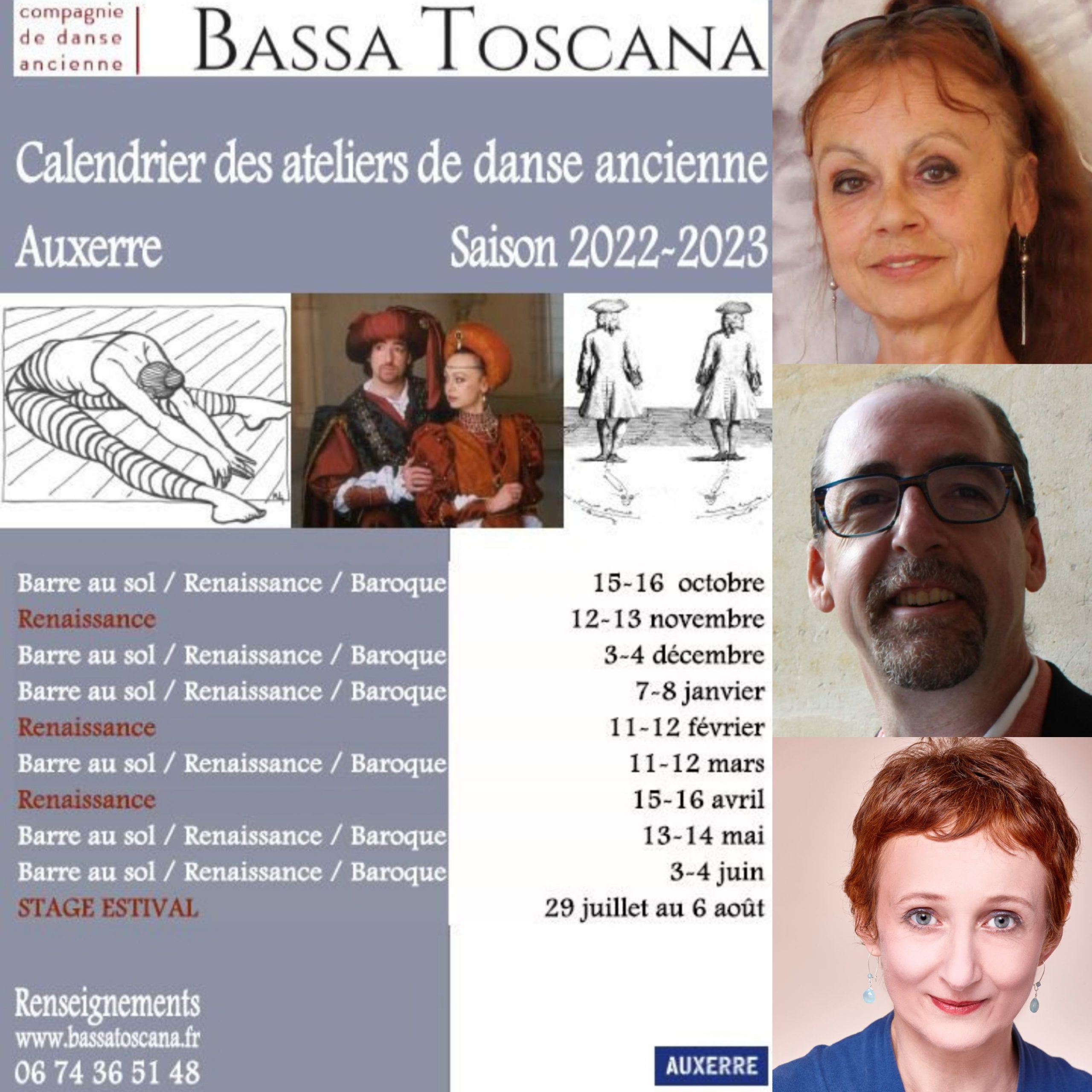 Ateliers de danse ancienne à Auxerre
