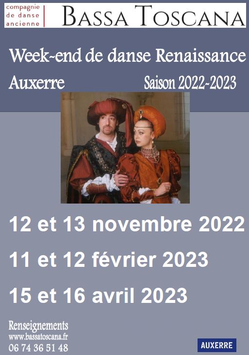 Ateliers de danse renaissance à Auxerre